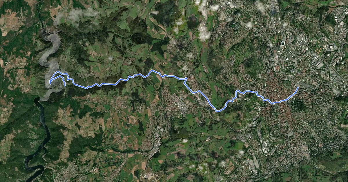 Маршрут Le sentier du Lizeron на спутниковом снимке