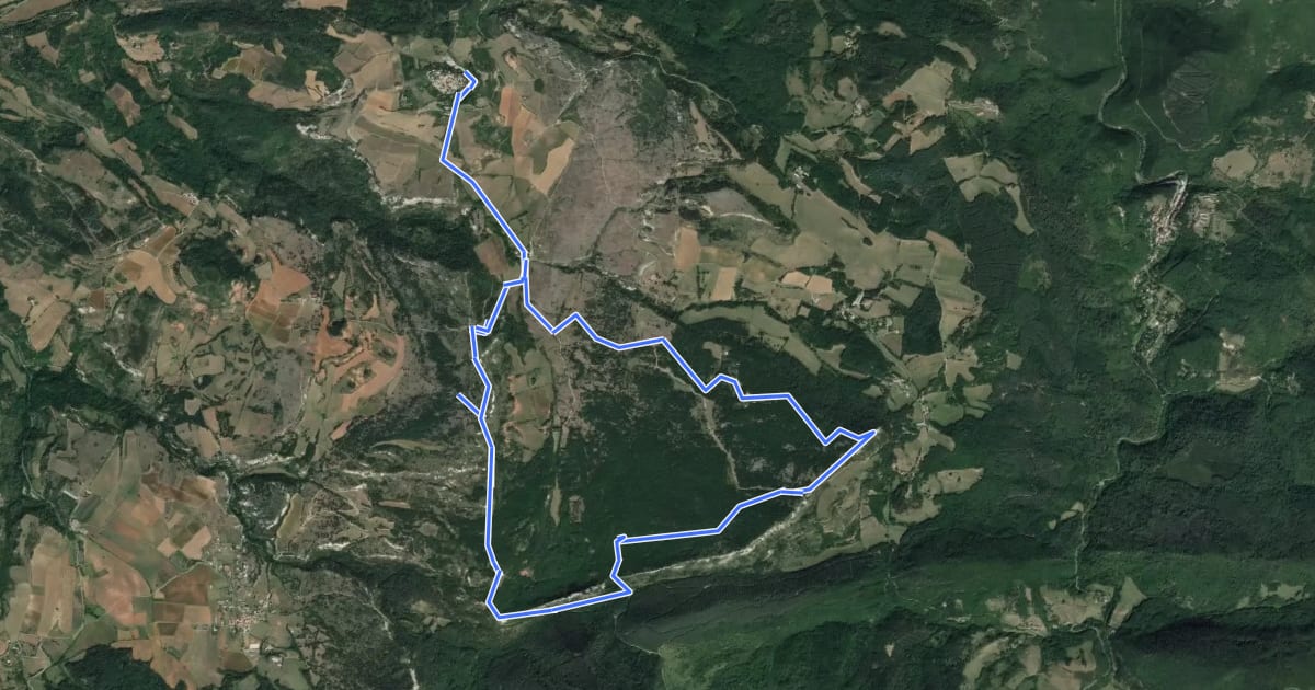 Маршрут Le Sentier du Ritou на спутниковом снимке