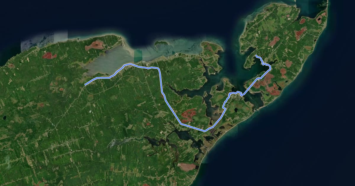 Маршрут Le sentier hors-route (15) на спутниковом снимке
