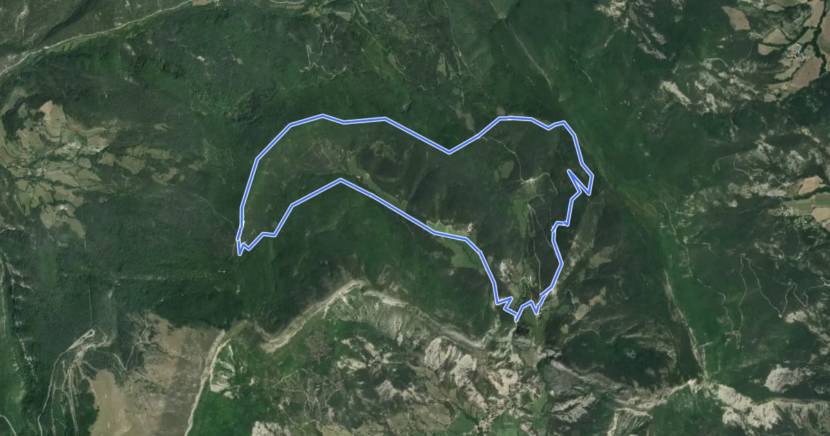 Маршрут Le Serre du Charron на спутниковом снимке