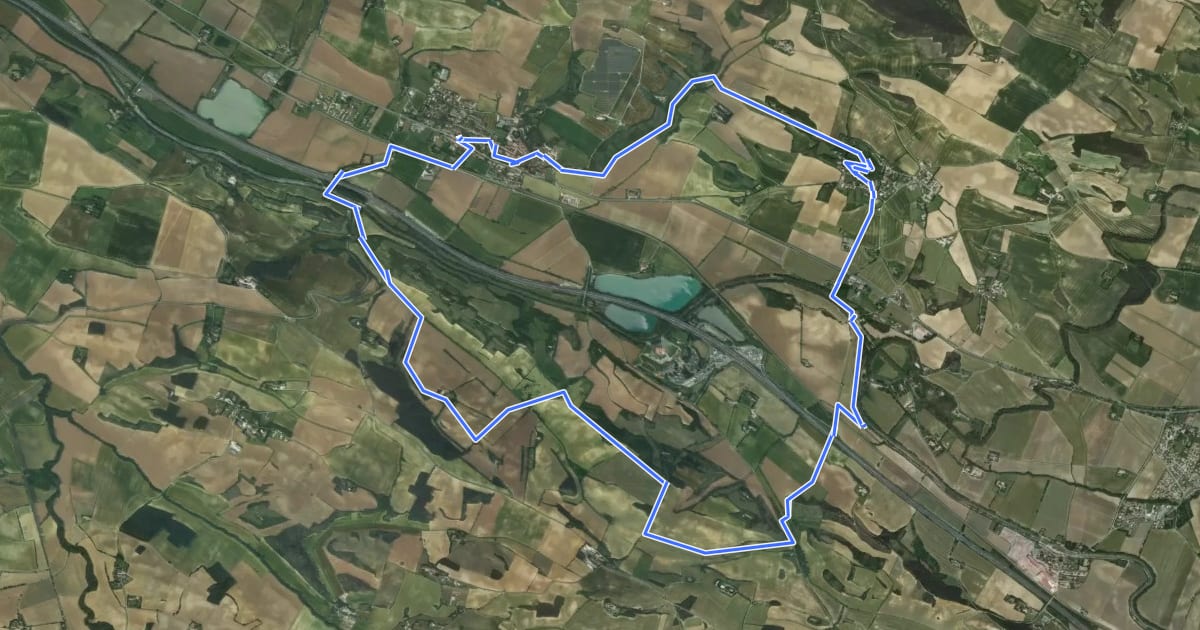 Маршрут Le Seuil de Naurouze par Avignonet-Lauragais на спутниковом снимке