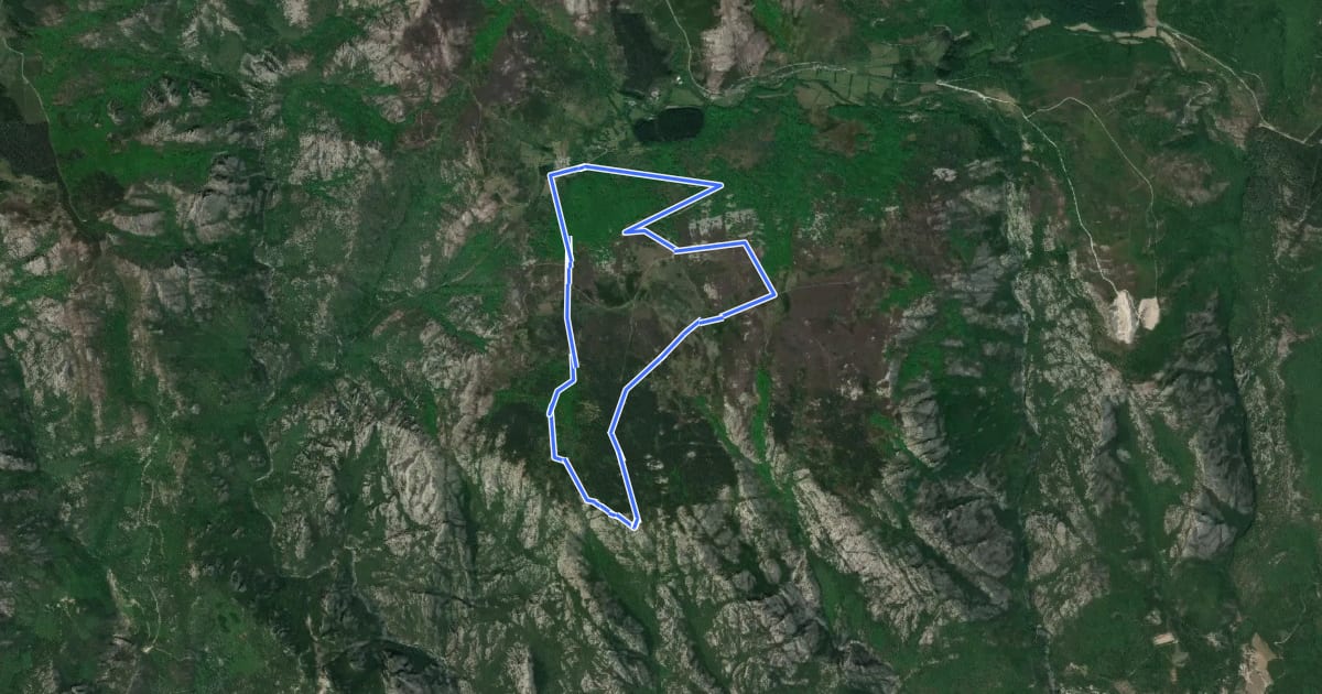 Маршрут Le Sommet du Caroux на спутниковом снимке