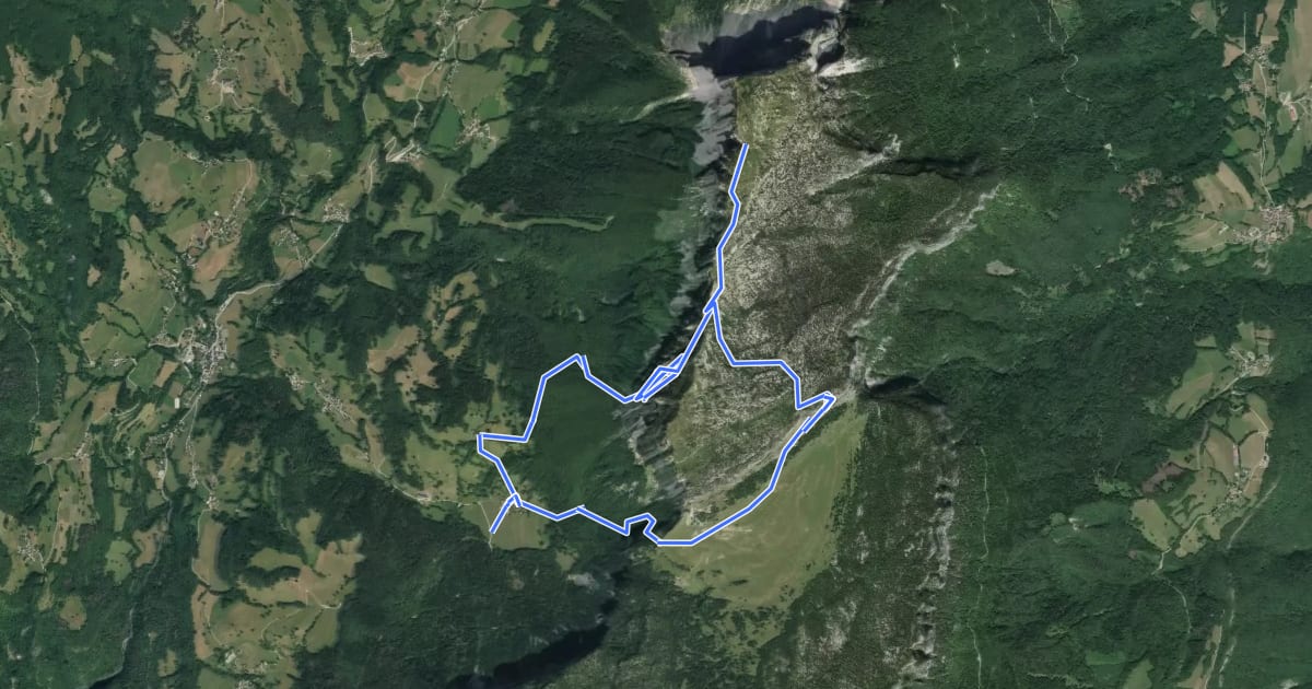 Маршрут Le sommet du Mont Granier на спутниковом снимке