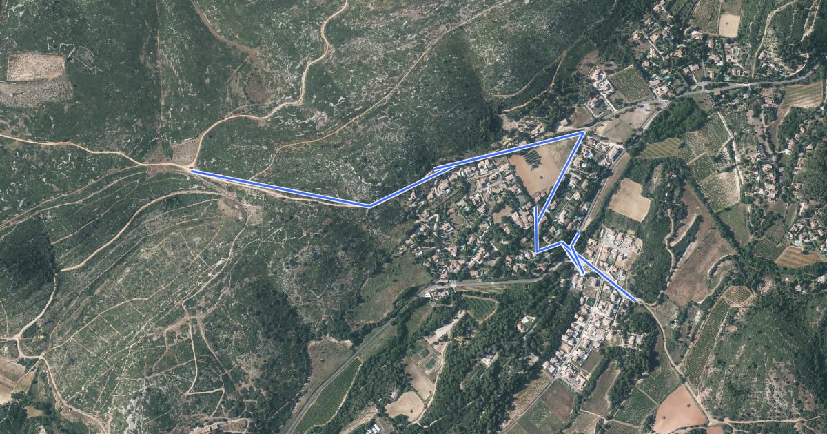 Маршрут Le télégraphe de Chappe на спутниковом снимке