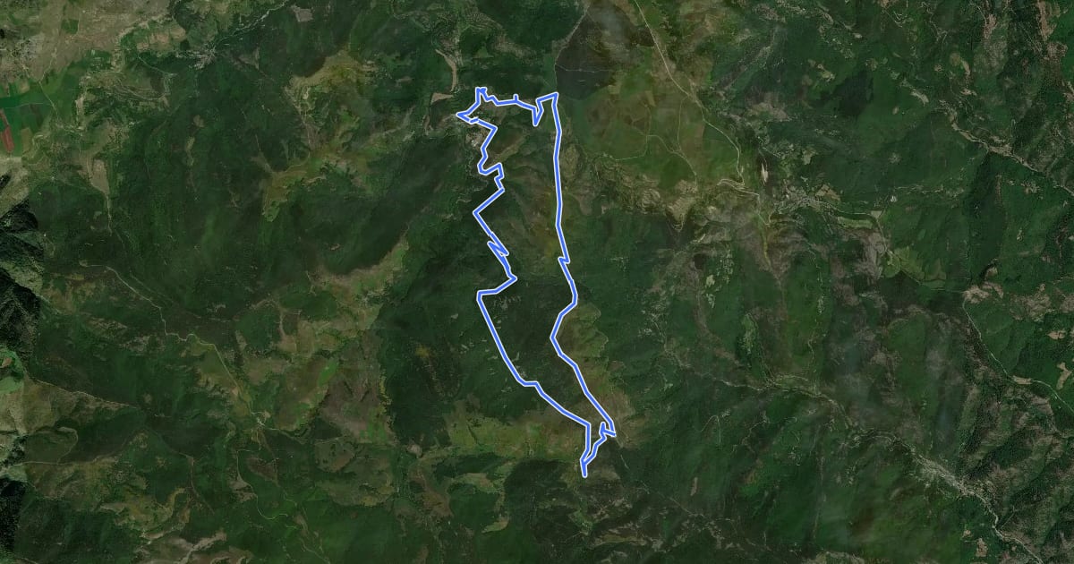 Маршрут Le toit des Cévennes на спутниковом снимке