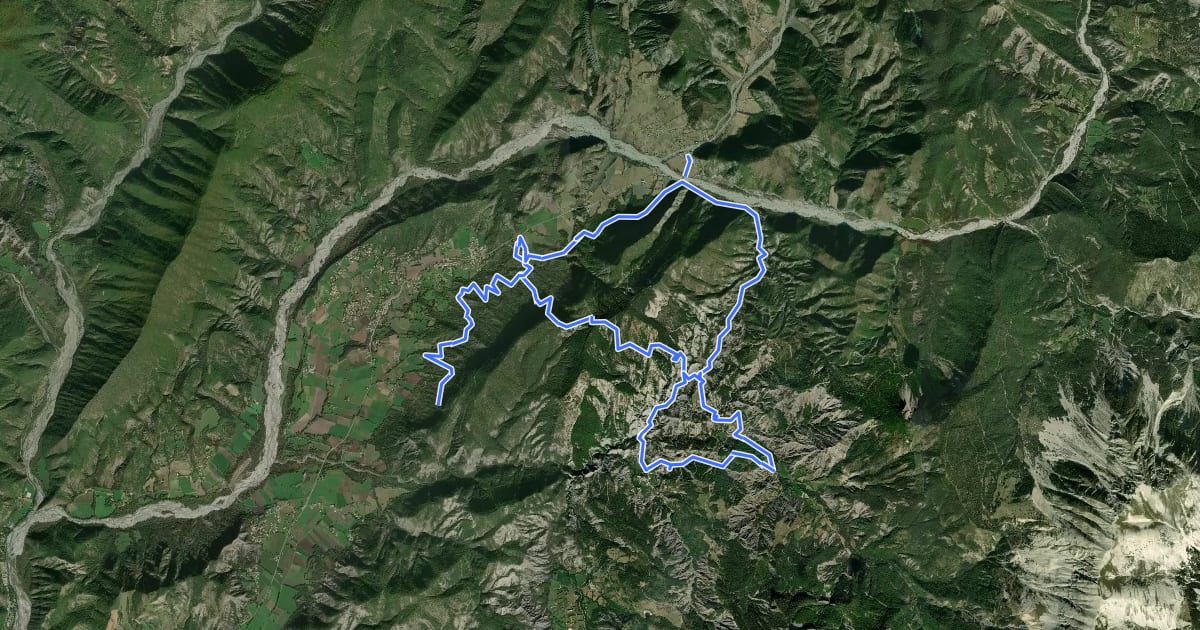 Маршрут Le tour d'Emporte на спутниковом снимке