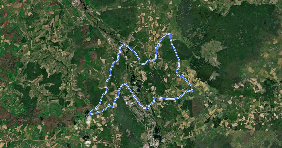 Маршрут Le Tour d'Igney на спутниковом снимке