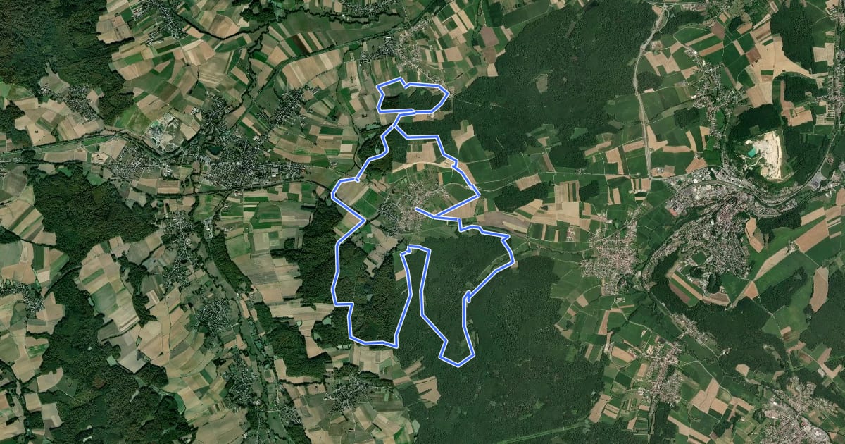 Маршрут Le tour de Ballersdorf на спутниковом снимке