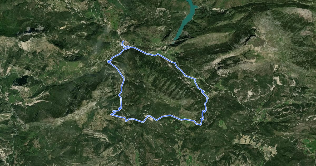 Маршрут Le Tour de Destourbes на спутниковом снимке