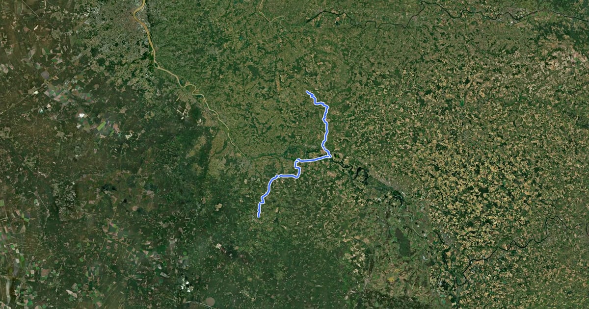 Маршрут Le Tour de Gironde à Vélo - Étape 2 (Sauveterre-de-Guyenne - Bazas) на спутниковом снимке