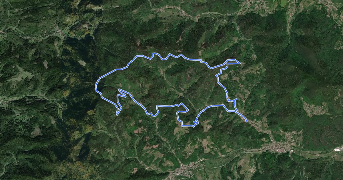 Маршрут Le tour de Hingrie на спутниковом снимке