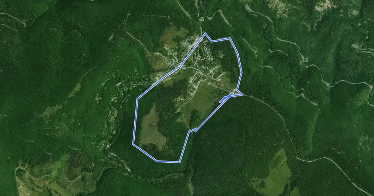 Маршрут Le tour de l'Espérou на спутниковом снимке