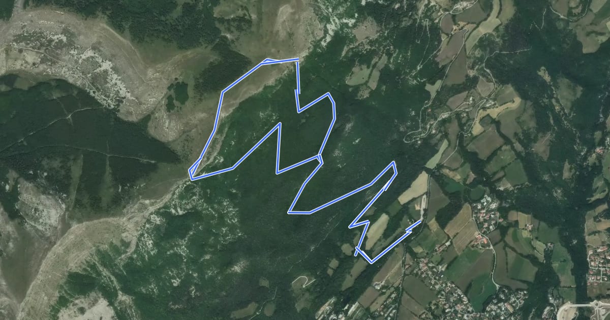 Маршрут Le Tour de l'Odyssée на спутниковом снимке