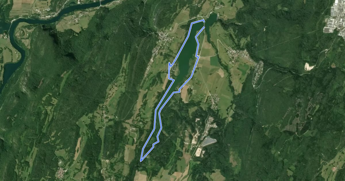 Маршрут Le Tour de l'Oignin на спутниковом снимке