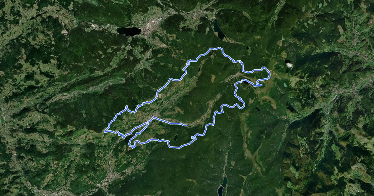 Маршрут Le Tour de La Bresse на спутниковом снимке