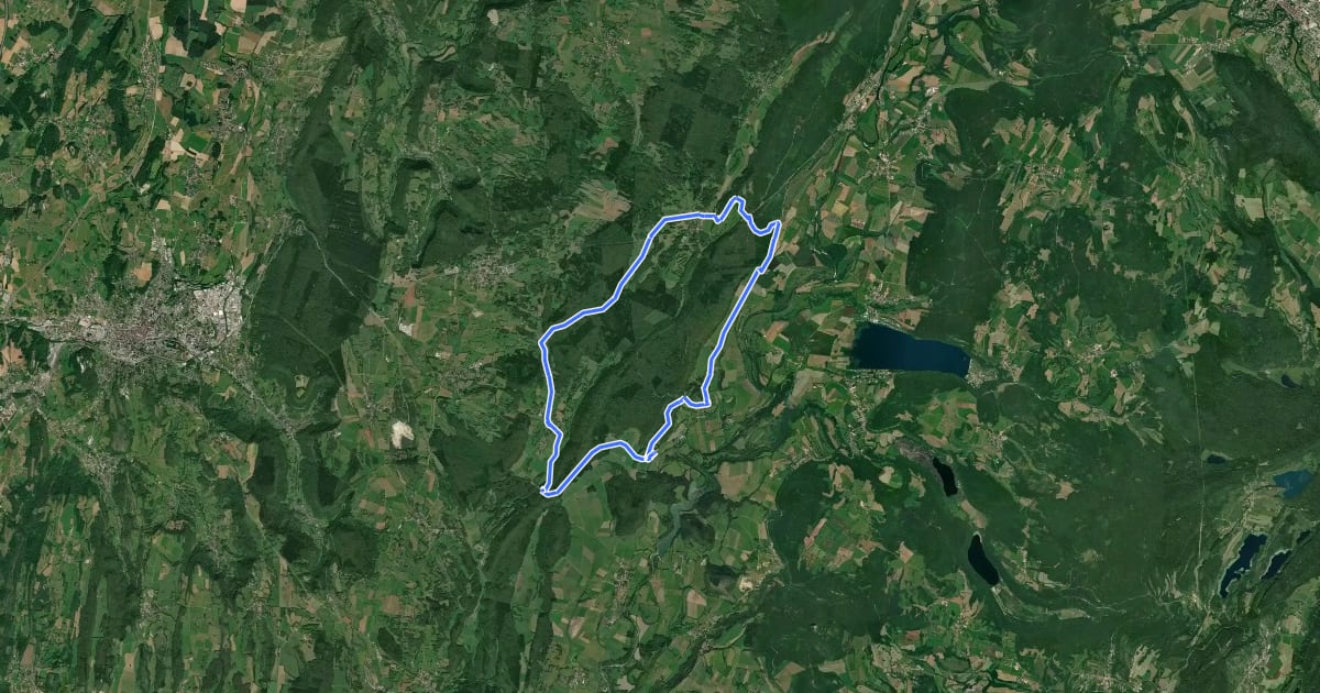 Маршрут Le tour de la côte de l'Heute на спутниковом снимке