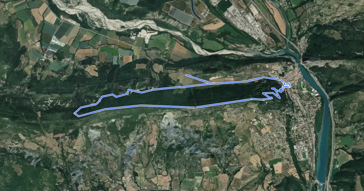 Маршрут Le tour de la Colle на спутниковом снимке