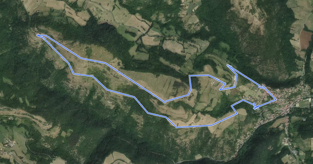 Маршрут Le Tour de la Piniere на спутниковом снимке