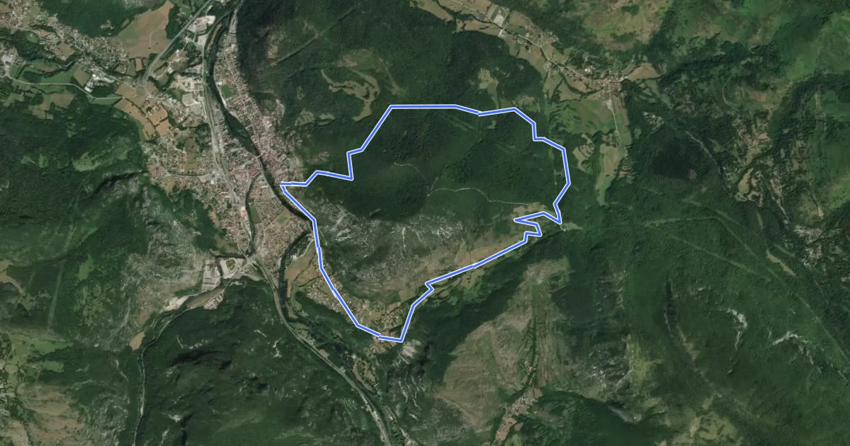 Маршрут Le Tour de la Pique на спутниковом снимке