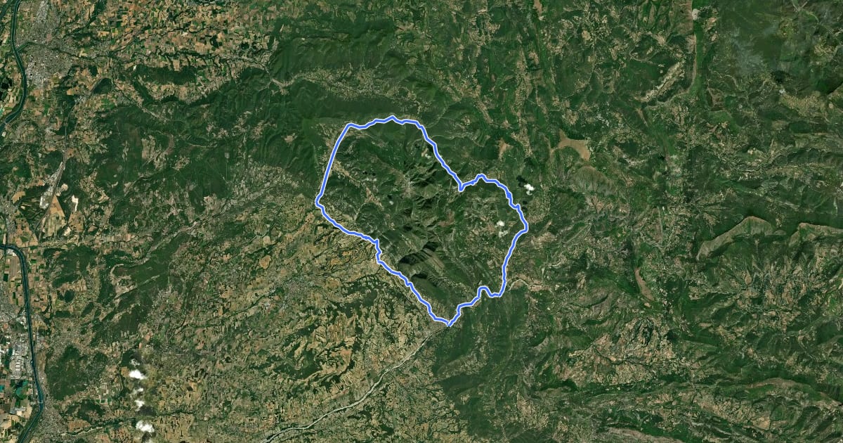 Маршрут Le Tour de Lance на спутниковом снимке