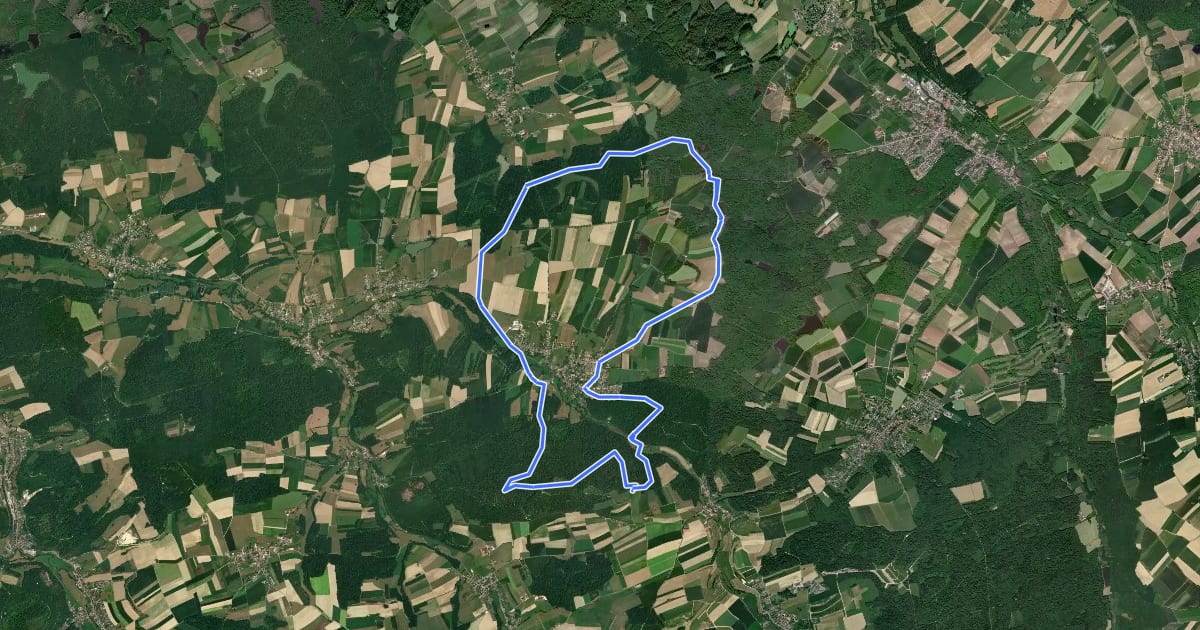 Маршрут Le Tour de Réchésy на спутниковом снимке