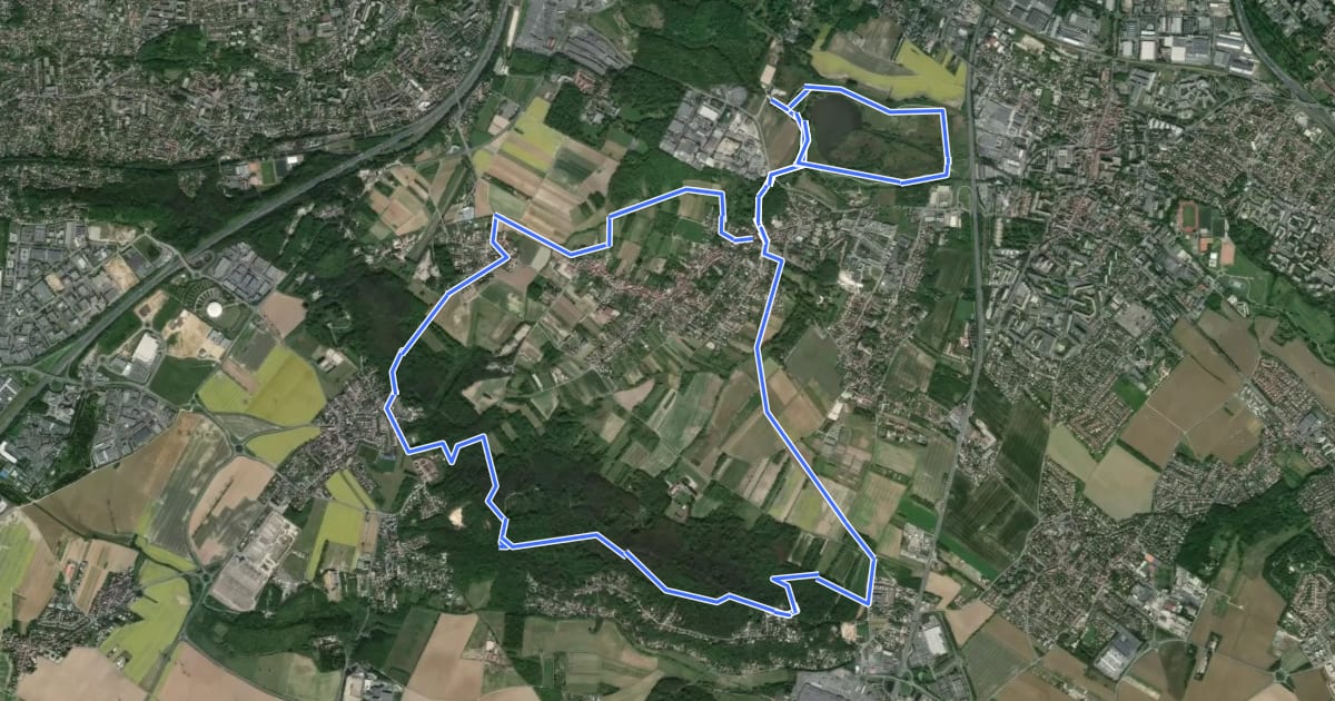 Маршрут Le tour de Saulx-les-Chartreux на спутниковом снимке