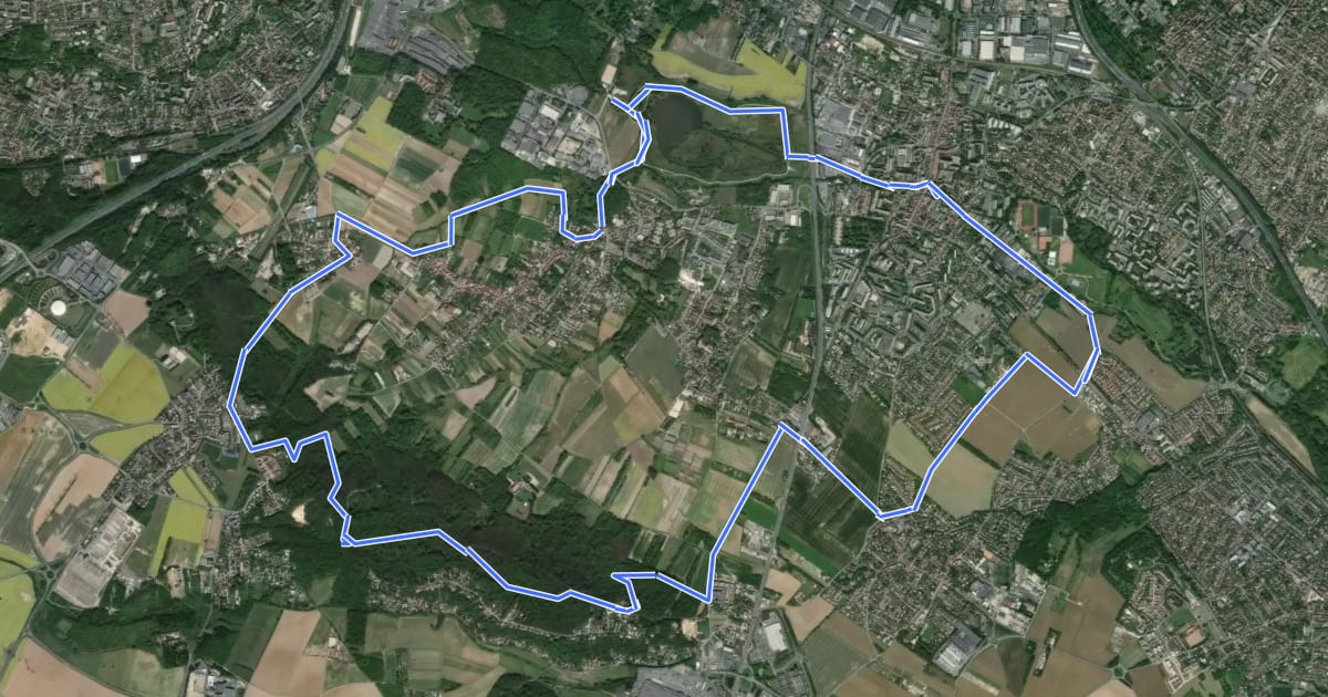 Маршрут Le tour de Saulx-les-Chartreux par Ballainvilliers на спутниковом снимке