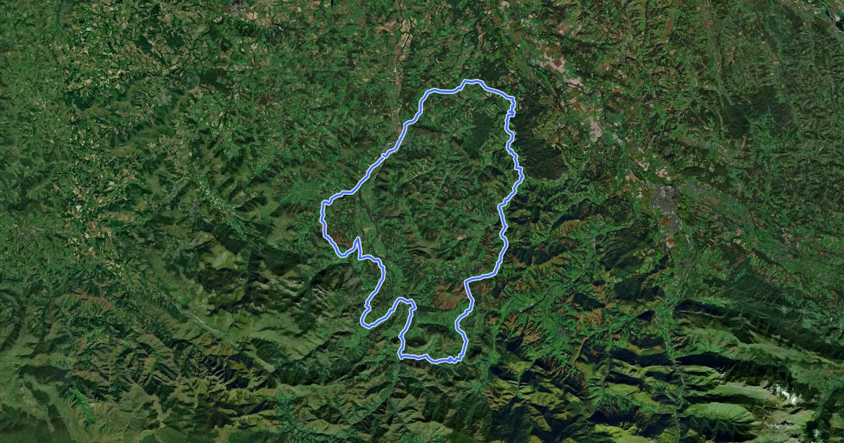 Маршрут Le tour de Soule на спутниковом снимке