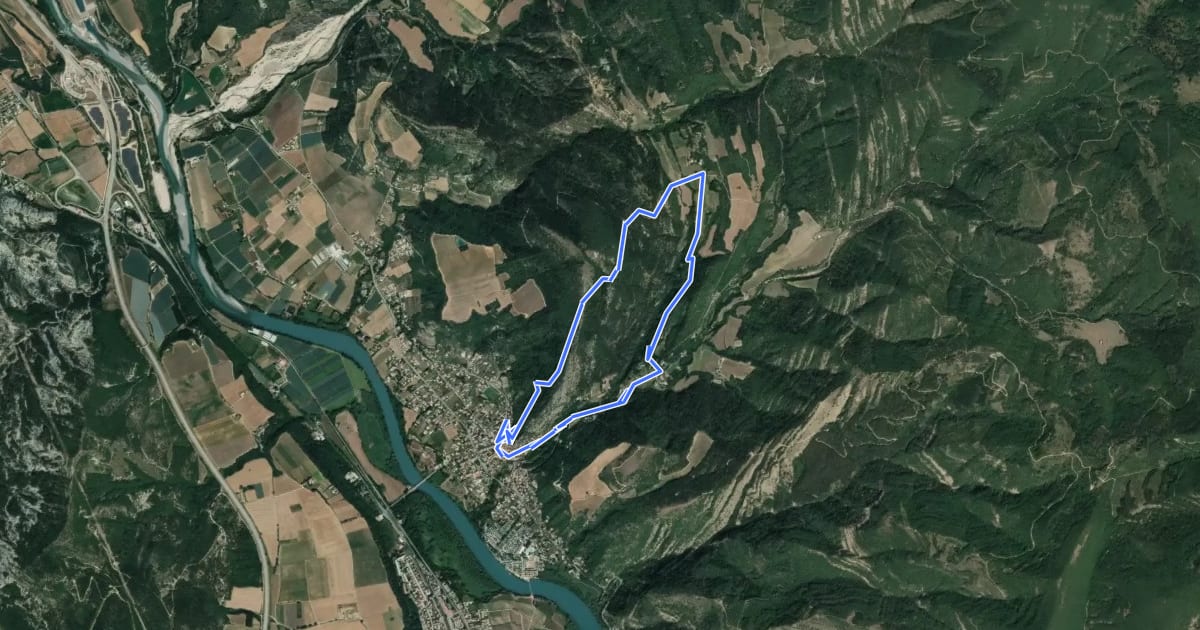 Маршрут Le Tour de Tigne на спутниковом снимке