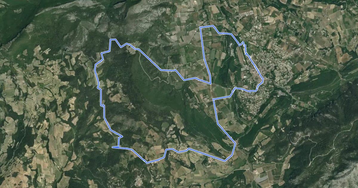Маршрут Le tour des abbayes на спутниковом снимке