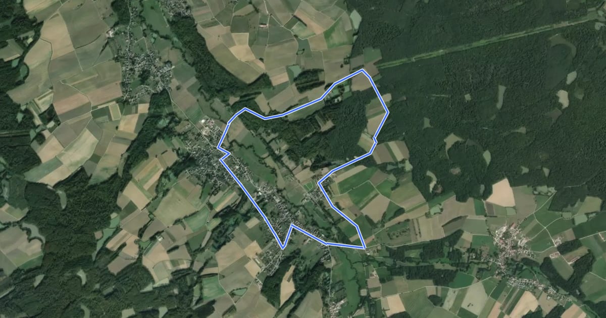 Маршрут Le Tour des Cigognes на спутниковом снимке