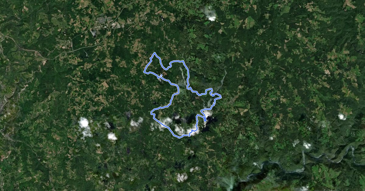 Маршрут Le Tour des Clochers на спутниковом снимке