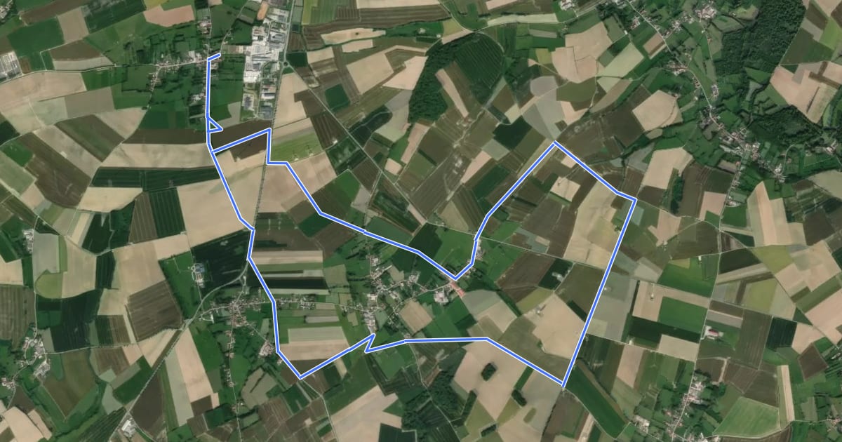 Маршрут Le Tour des Haies на спутниковом снимке