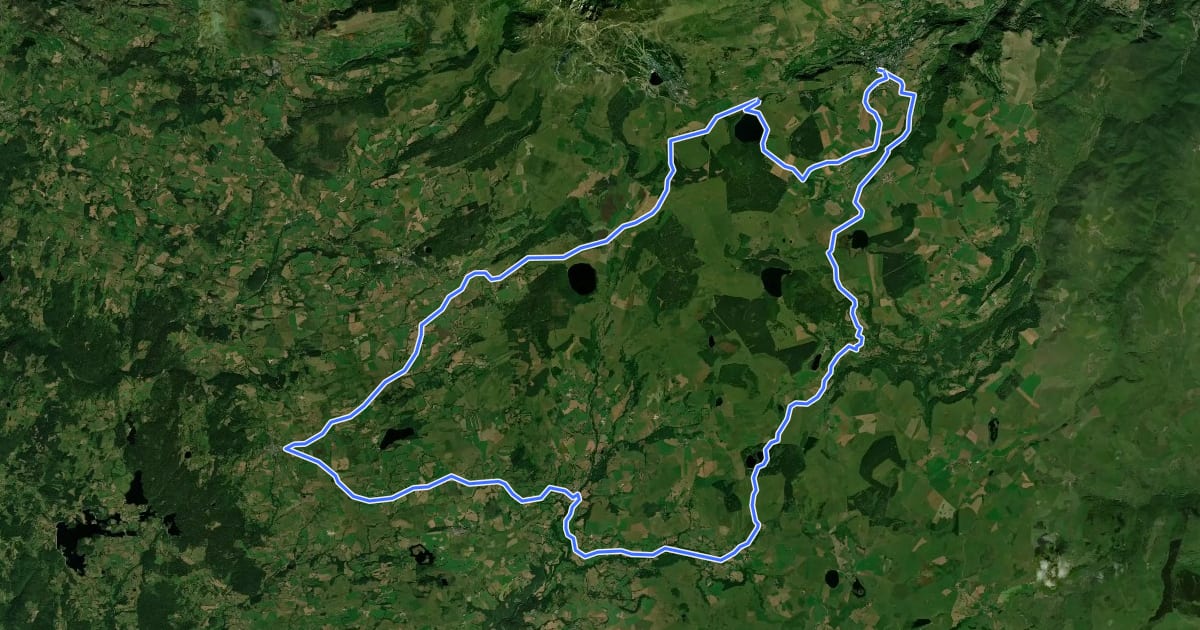 Маршрут Le tour des lacs - Cyclo на спутниковом снимке