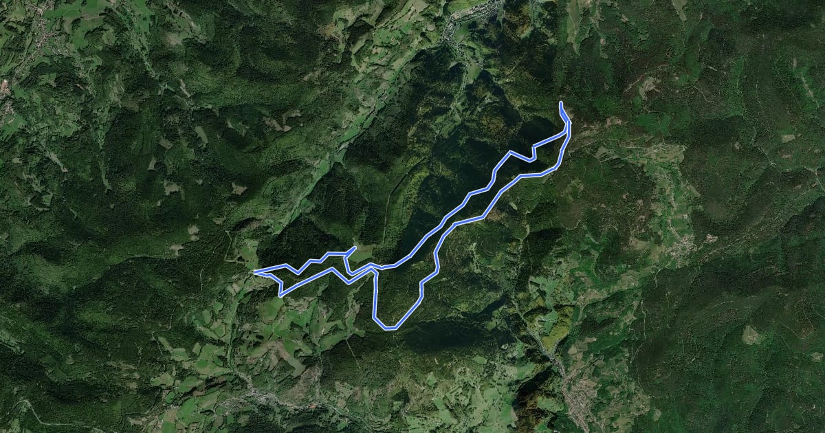 Маршрут Le tour du Brézouard на спутниковом снимке