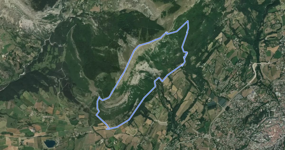 Маршрут Le Tour du Cuchon на спутниковом снимке