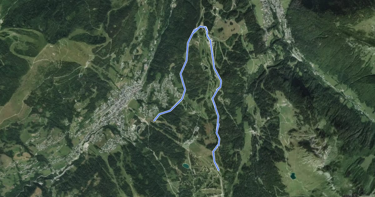 Маршрут Le Tour du Golf на спутниковом снимке