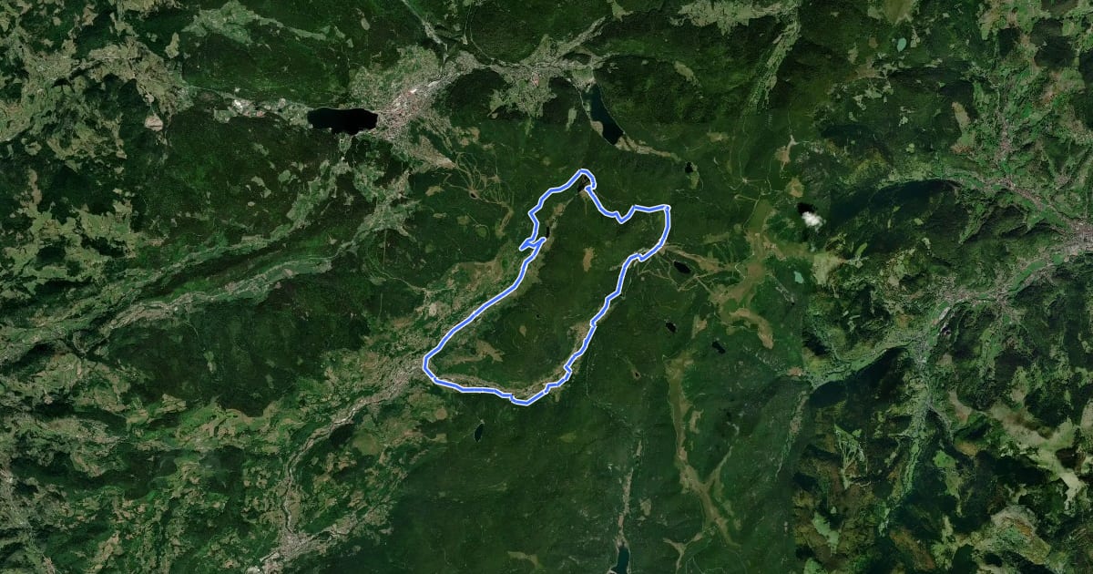 Маршрут Le Tour du Grand Jean на спутниковом снимке