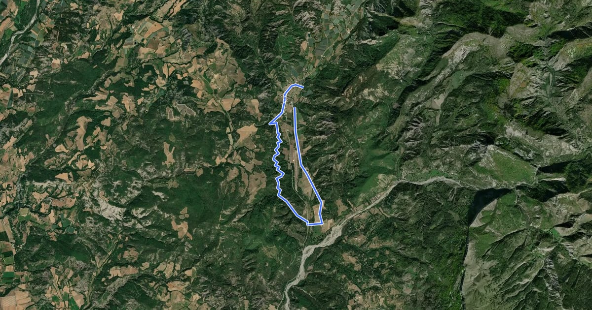 Маршрут Le tour du Grand Vallon на спутниковом снимке