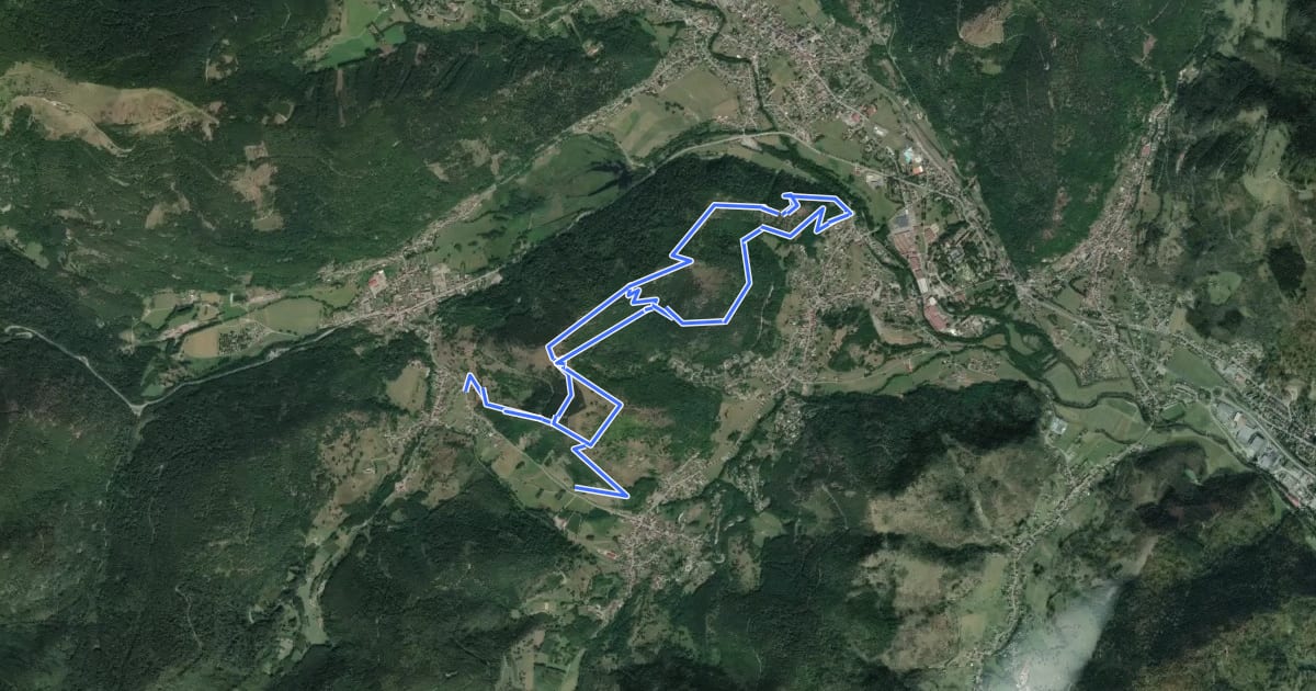 Маршрут Le tour du Huselberg на спутниковом снимке