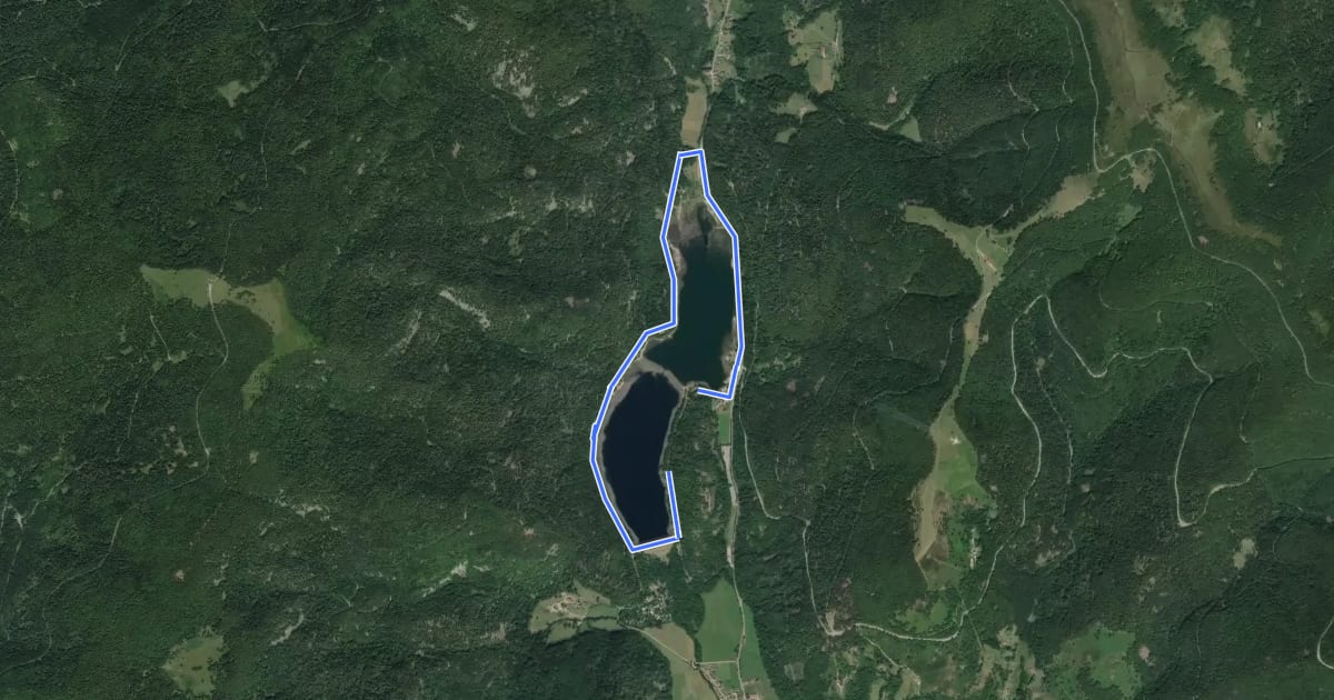 Маршрут Le tour du lac на спутниковом снимке