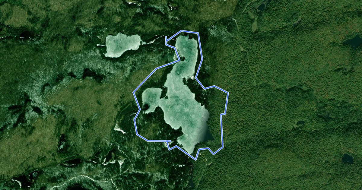 Маршрут Le Tour du Lac на спутниковом снимке