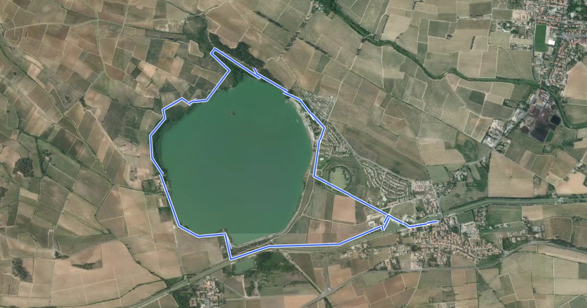Маршрут Le Tour du Lac de Jouarres на спутниковом снимке