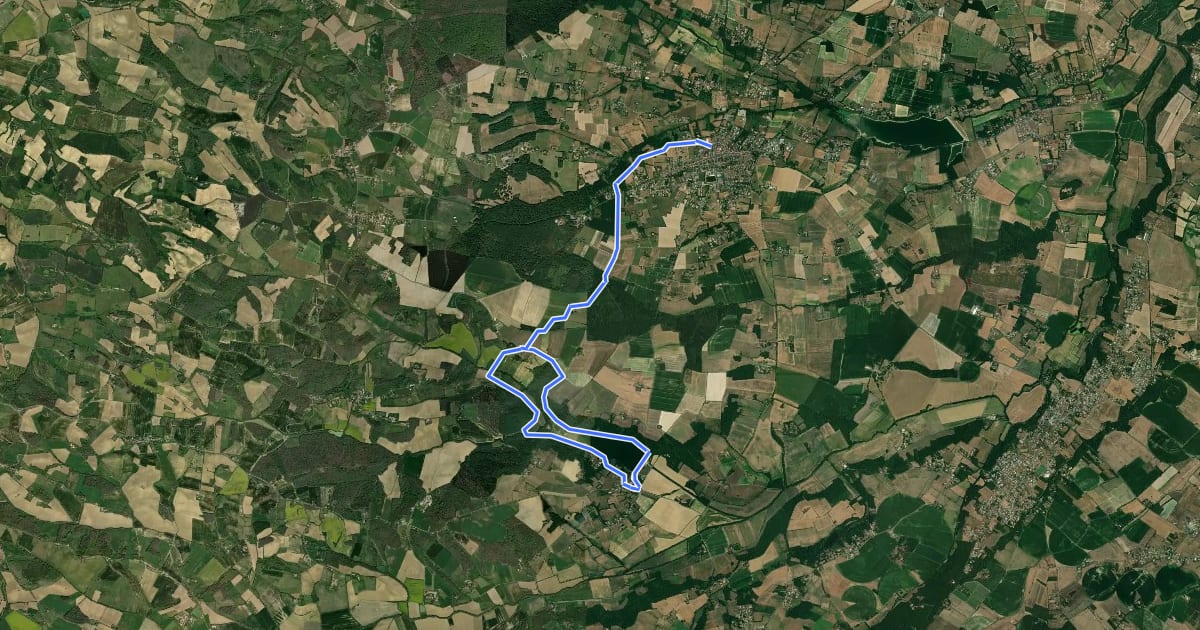 Маршрут Le tour du lac de Savères на спутниковом снимке