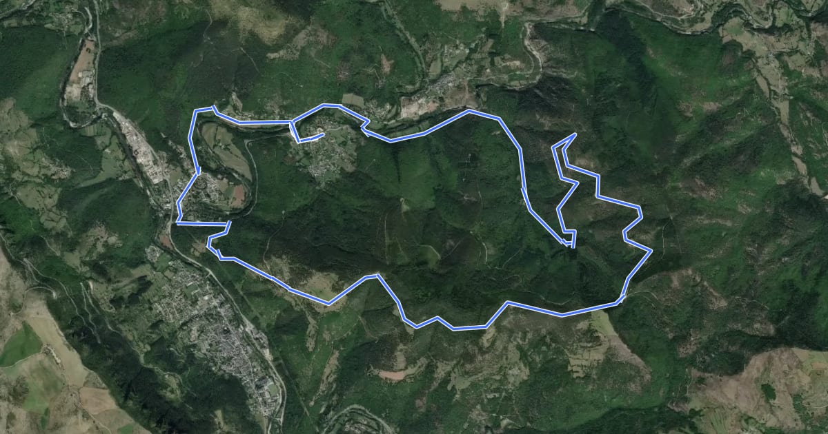 Маршрут Le tour du Lempezou на спутниковом снимке