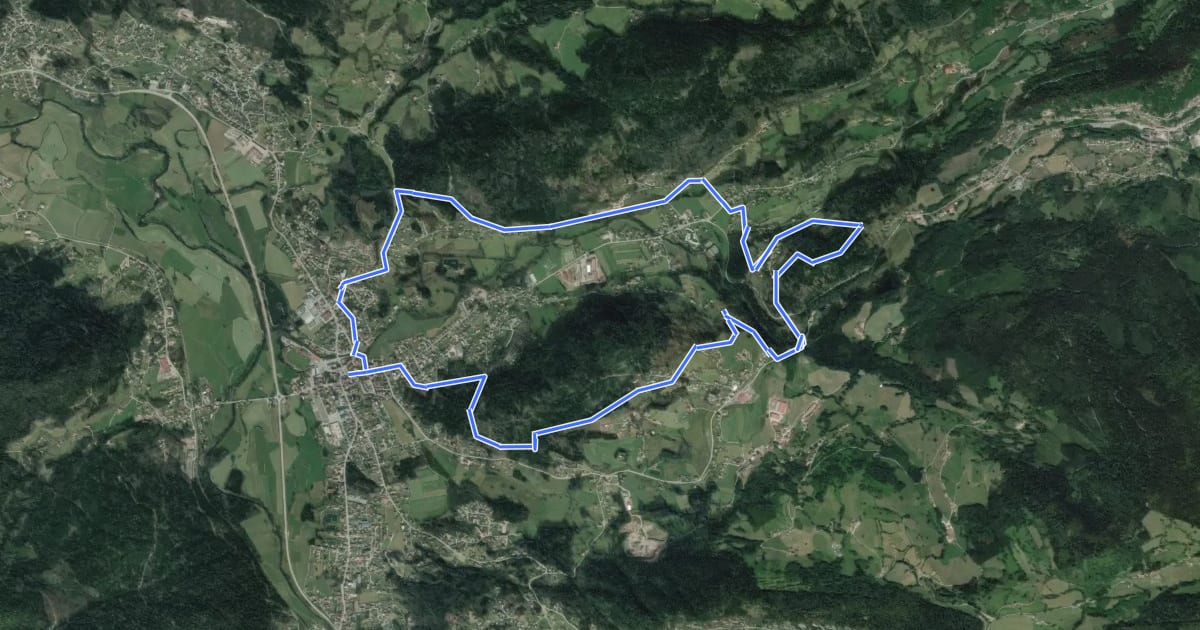 Маршрут Le Tour du Mettey на спутниковом снимке