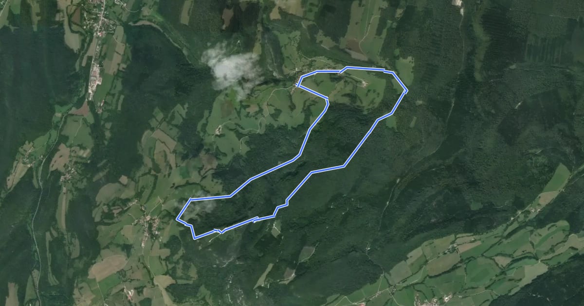 Маршрут Le Tour du Mont Poupet на спутниковом снимке
