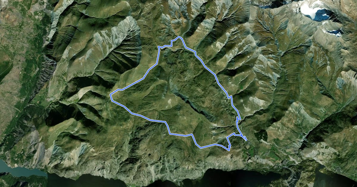 Маршрут Le tour du plateau d'Emparis на спутниковом снимке