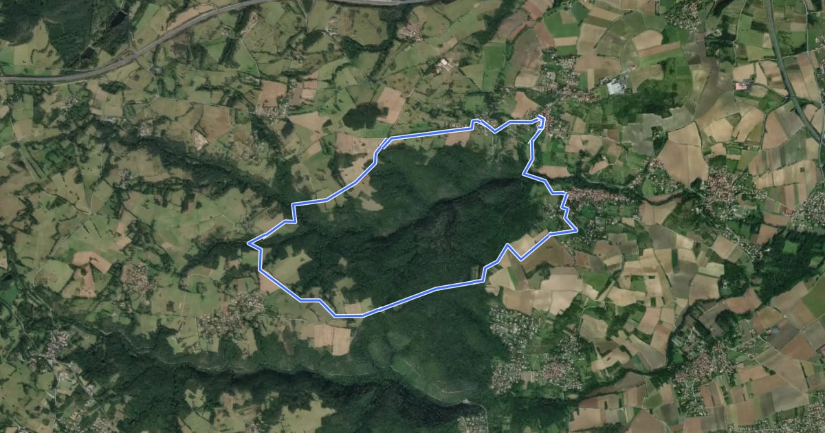 Маршрут Le tour du puy de Gramont на спутниковом снимке