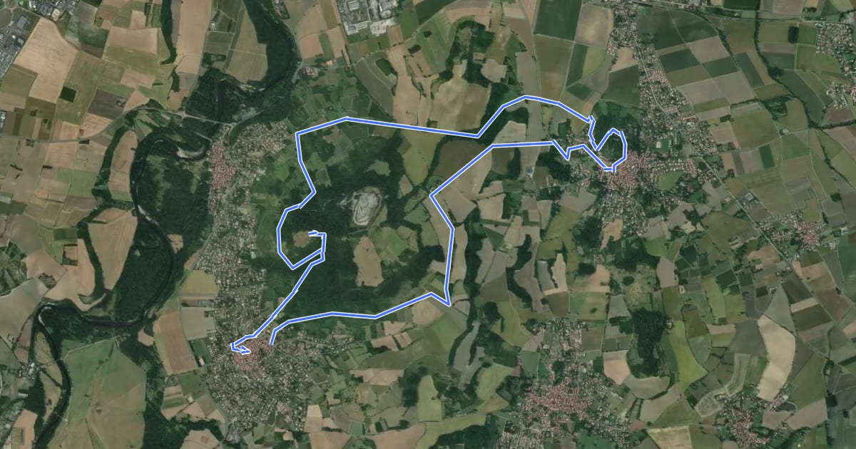 Маршрут Le Tour du Puy de Mur на спутниковом снимке